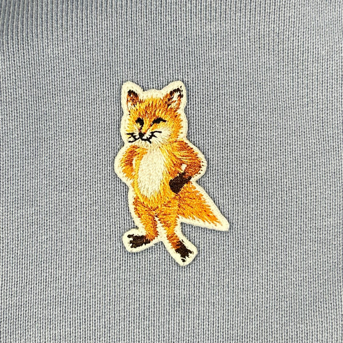 MAISON KITSUNE メゾンキツネ PM00311KM0341 ブルー コットン フォックスワッペン スウェットシャツ トップス