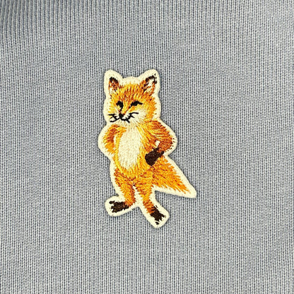MAISON KITSUNE メゾンキツネ PM00311KM0341 ブルー コットン フォックスワッペン スウェットシャツ トップス