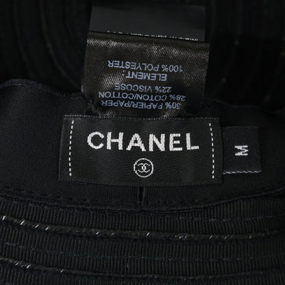 CHANEL シャネル 美品 国内正規 22P ココマーク ペーパー バケットハット 帽子