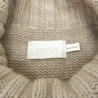 bamford バンフォード ウール カシミヤ タートルネック ニットセーター トップス レディース ベージュ S トップス