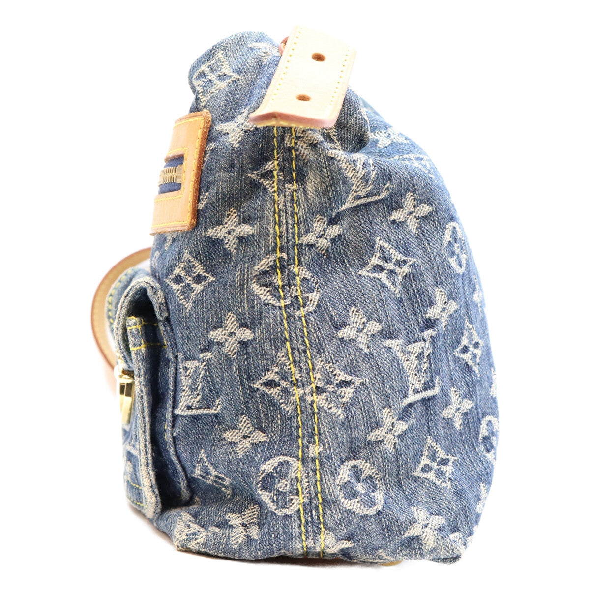 LOUIS VUITTON ルイヴィトン 06年 M95049 モノグラム デニム バギー PM ロング ショルダーバッグ ショルダーバッグ