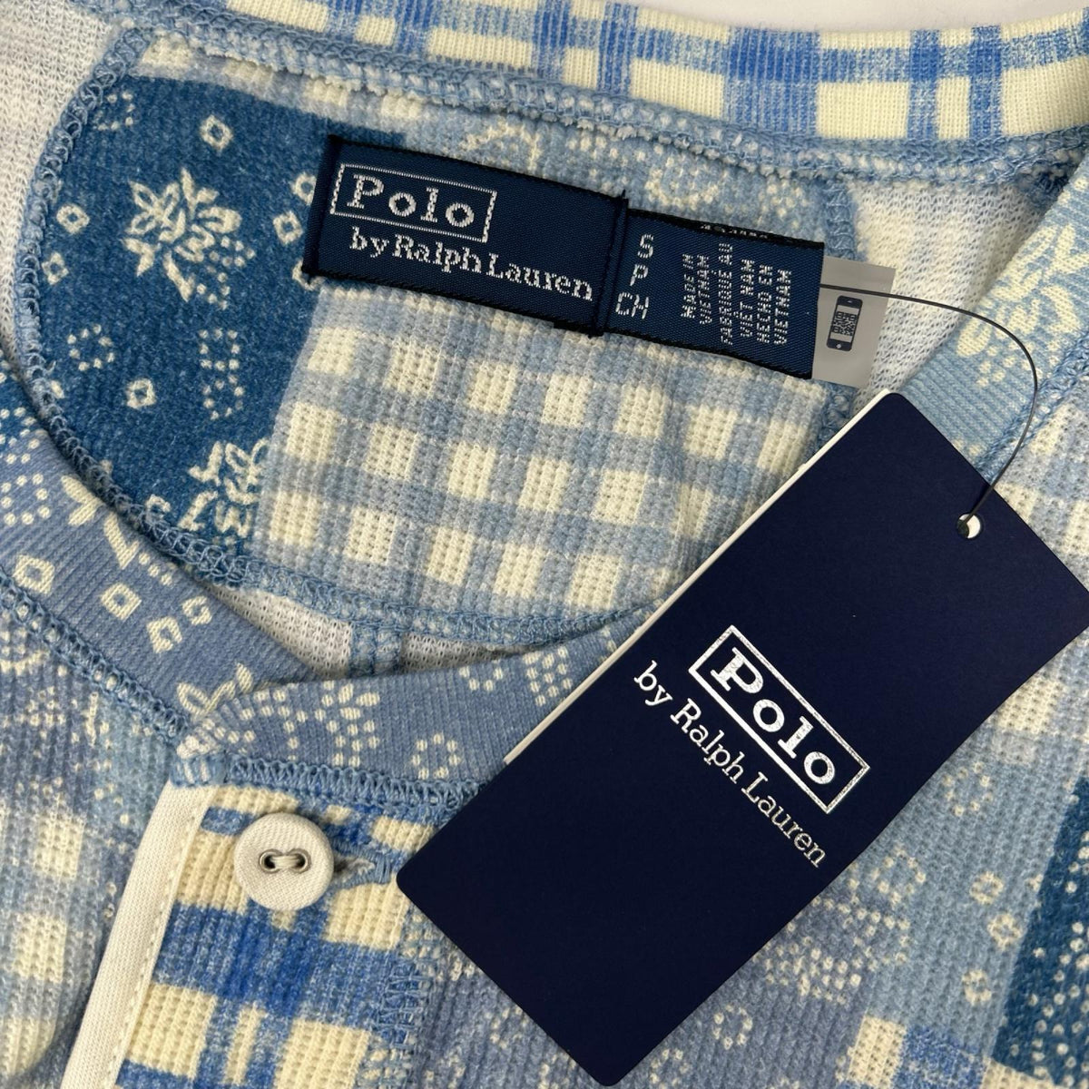 POLObyRalphLauren ポロラルフローレン ブルー パッチワーク ダブルニット スリーブレスドレス ワンピース