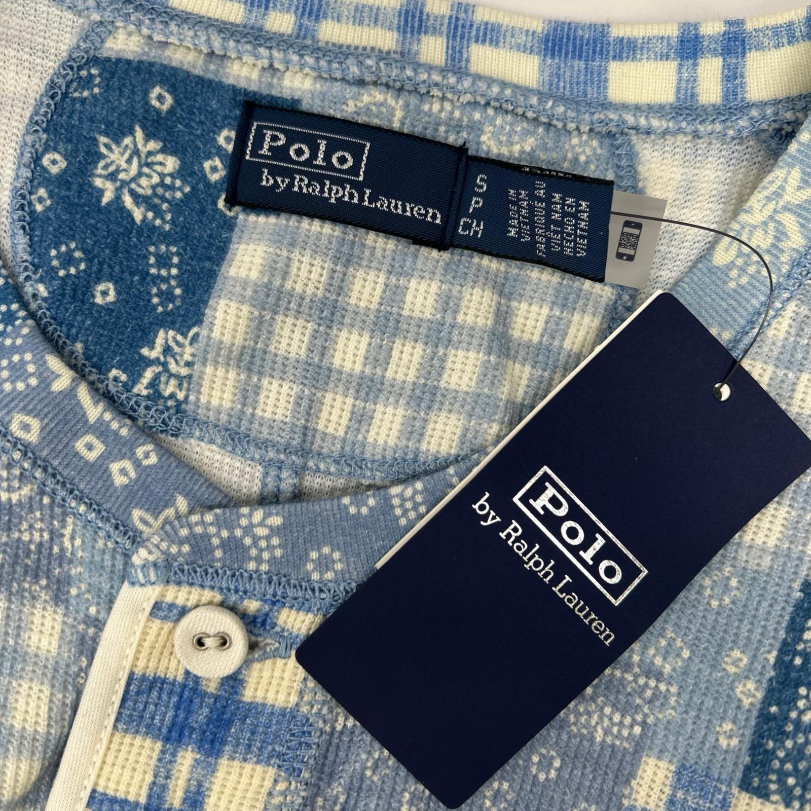 POLObyRalphLauren ポロラルフローレン ブルー パッチワーク ダブルニット スリーブレスドレス ワンピース