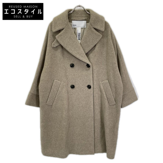 TICCA ティッカ TBBA-173 Beige Wool Tent Coat Coat