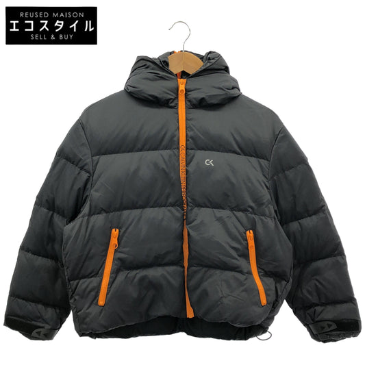 CalvinKlein カルバンクライン 4WF9O553 ネイビー×オレンジ フーディー ダウンジャケット」」 トップス