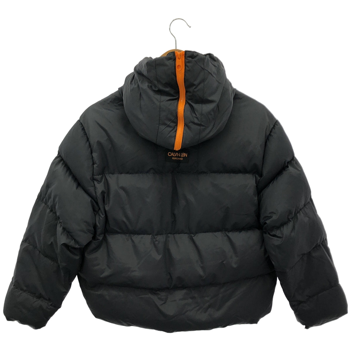 CalvinKlein カルバンクライン 4WF9O553 ネイビー×オレンジ フーディー ダウンジャケット」」 トップス