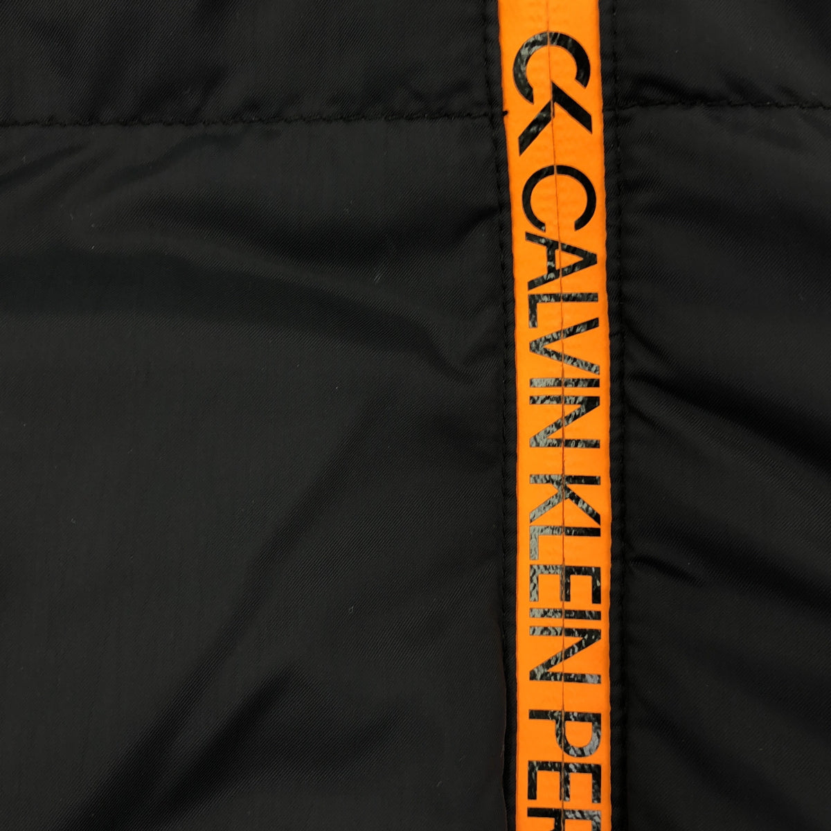 CalvinKlein カルバンクライン 4WF9O553 ネイビー×オレンジ フーディー ダウンジャケット」」 トップス