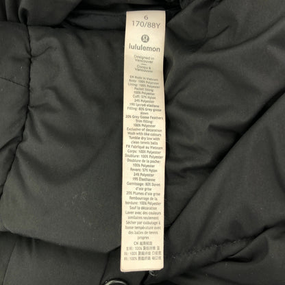lululemon ルルレモン ブラック Wunder Puff ダウンフィル クロップ ダウンジャケット トップス
