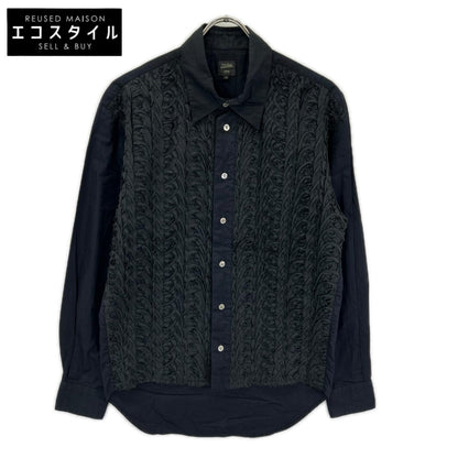Jean Paul GAULTIER HOMME ジャンポールゴルチエオム ブラック フリル デザイン シャツ トップス