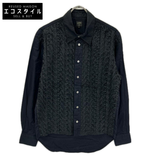 Jean Paul GAULTIER HOMME ジャンポールゴルチエオム ブラック フリル デザイン シャツ トップス