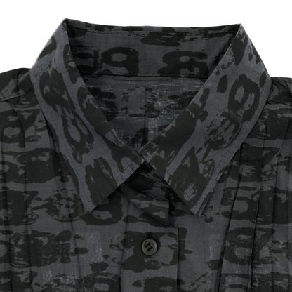 ISSEY MIYAKE FETE イッセイミヤケフェット IF72FJ255 グレー 総柄 プリーツシャツ トップス