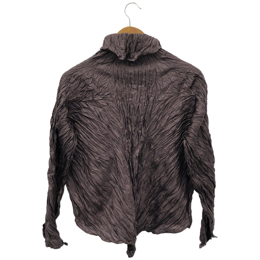 ISSEY MIYAKE イッセイミヤケ IM33-FJ905 パープル プリーツ シワ加工 ハイネックトップス トップス