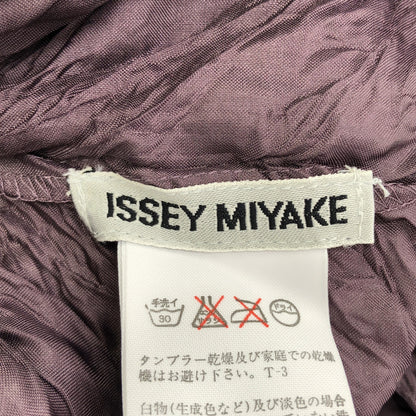 ISSEY MIYAKE イッセイミヤケ IM33-FJ905 パープル プリーツ シワ加工 ハイネックトップス トップス