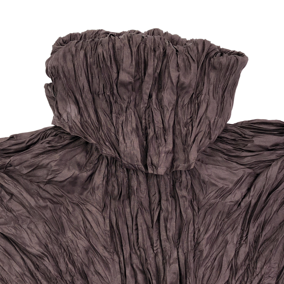 ISSEY MIYAKE イッセイミヤケ IM33-FJ905 パープル プリーツ シワ加工 ハイネックトップス トップス