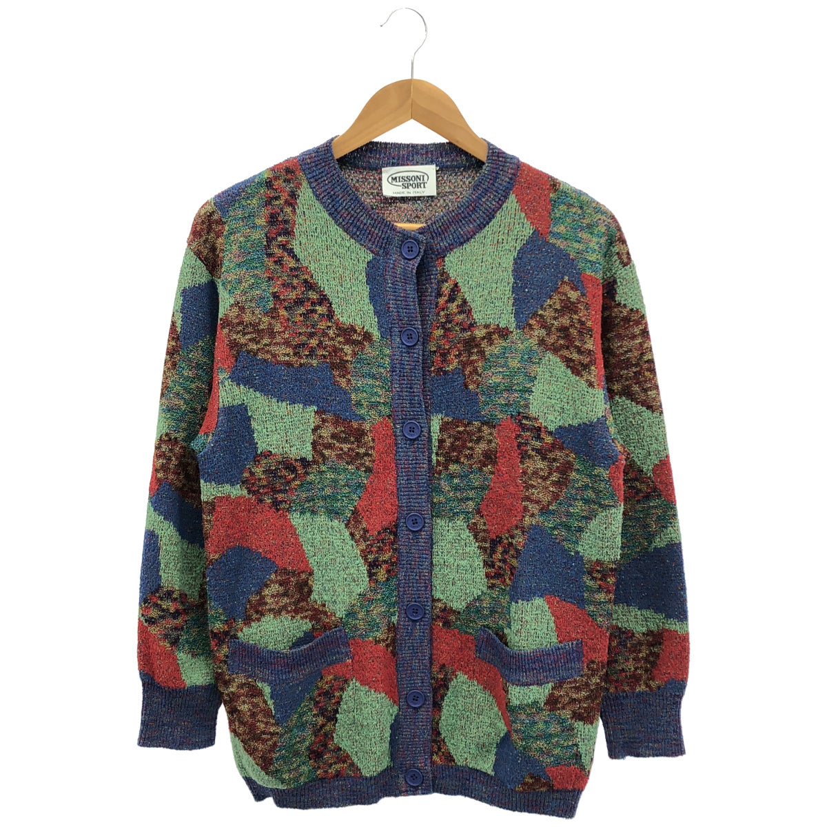 MISSONI SPORT ミッソーニスポーツ マルチカラー 総柄 クルーネック カーディガン トップス
