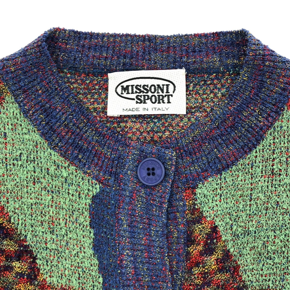 MISSONI SPORT ミッソーニスポーツ マルチカラー 総柄 クルーネック カーディガン トップス