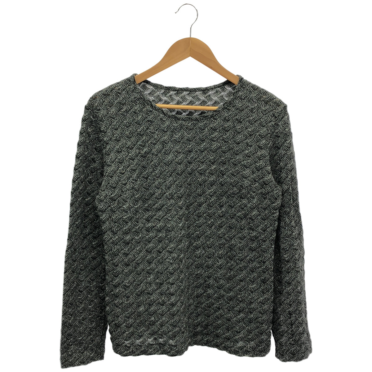 MISSONI SPORT ミッソーニスポーツ 2M125LM111 グレー ウール混 ジグザグ ボートネックニットトップス トップス