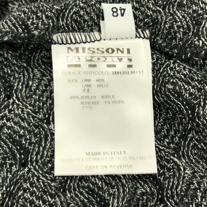 MISSONI SPORT ミッソーニスポーツ 2M125LM111 グレー ウール混 ジグザグ ボートネックニットトップス トップス