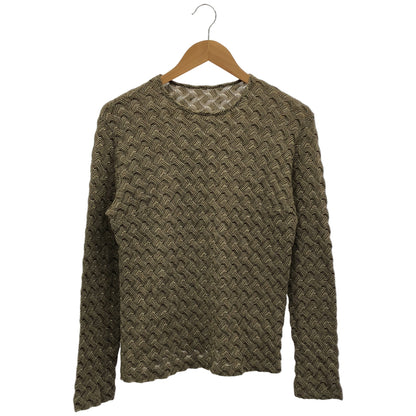 MISSONI SPORT ミッソーニスポーツ ブラウン ウール混 ジグザグ ボートネックニットトップス トップス