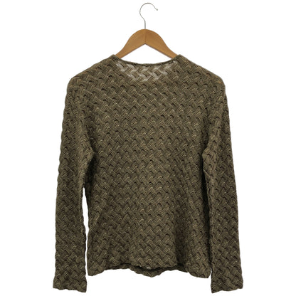 MISSONI SPORT ミッソーニスポーツ ブラウン ウール混 ジグザグ ボートネックニットトップス トップス