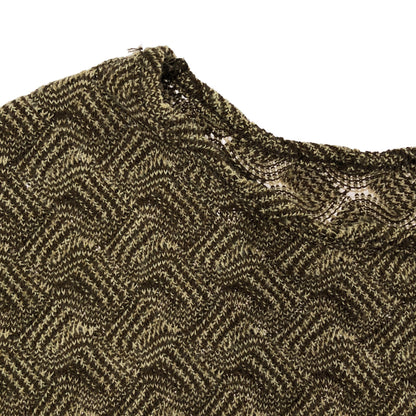 MISSONI SPORT ミッソーニスポーツ ブラウン ウール混 ジグザグ ボートネックニットトップス トップス