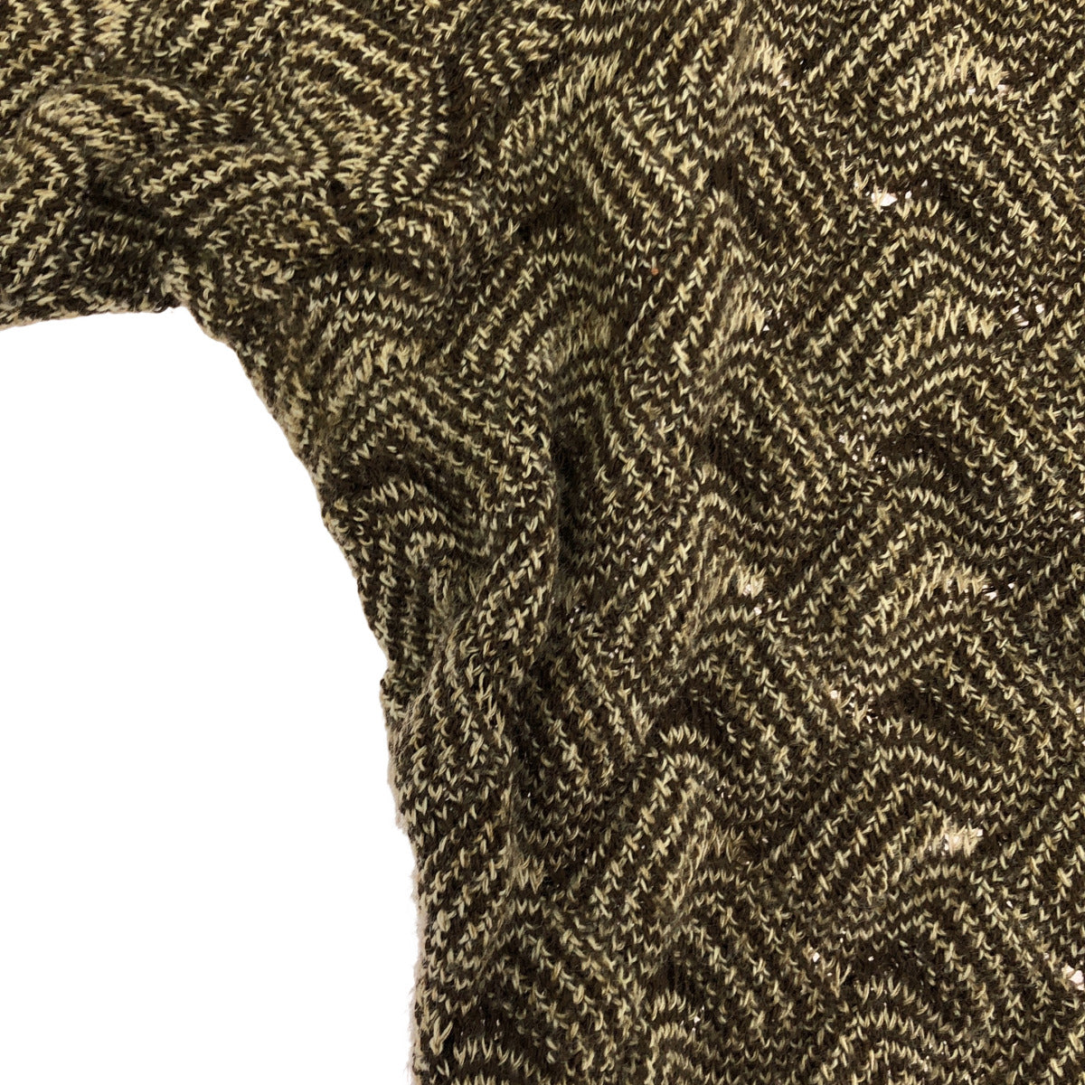 MISSONI SPORT ミッソーニスポーツ ブラウン ウール混 ジグザグ ボートネックニットトップス トップス