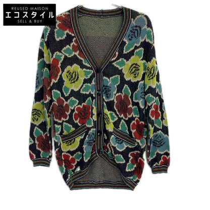 MISSONI SPORT ミッソーニスポーツ マルチカラー フラワー柄 ポケット Vネックカーディガン トップス