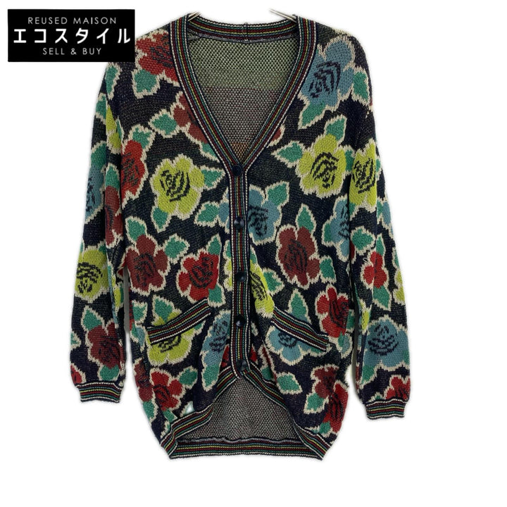 MISSONI SPORT ミッソーニスポーツ マルチカラー フラワー柄 ポケット Vネックカーディガン トップス