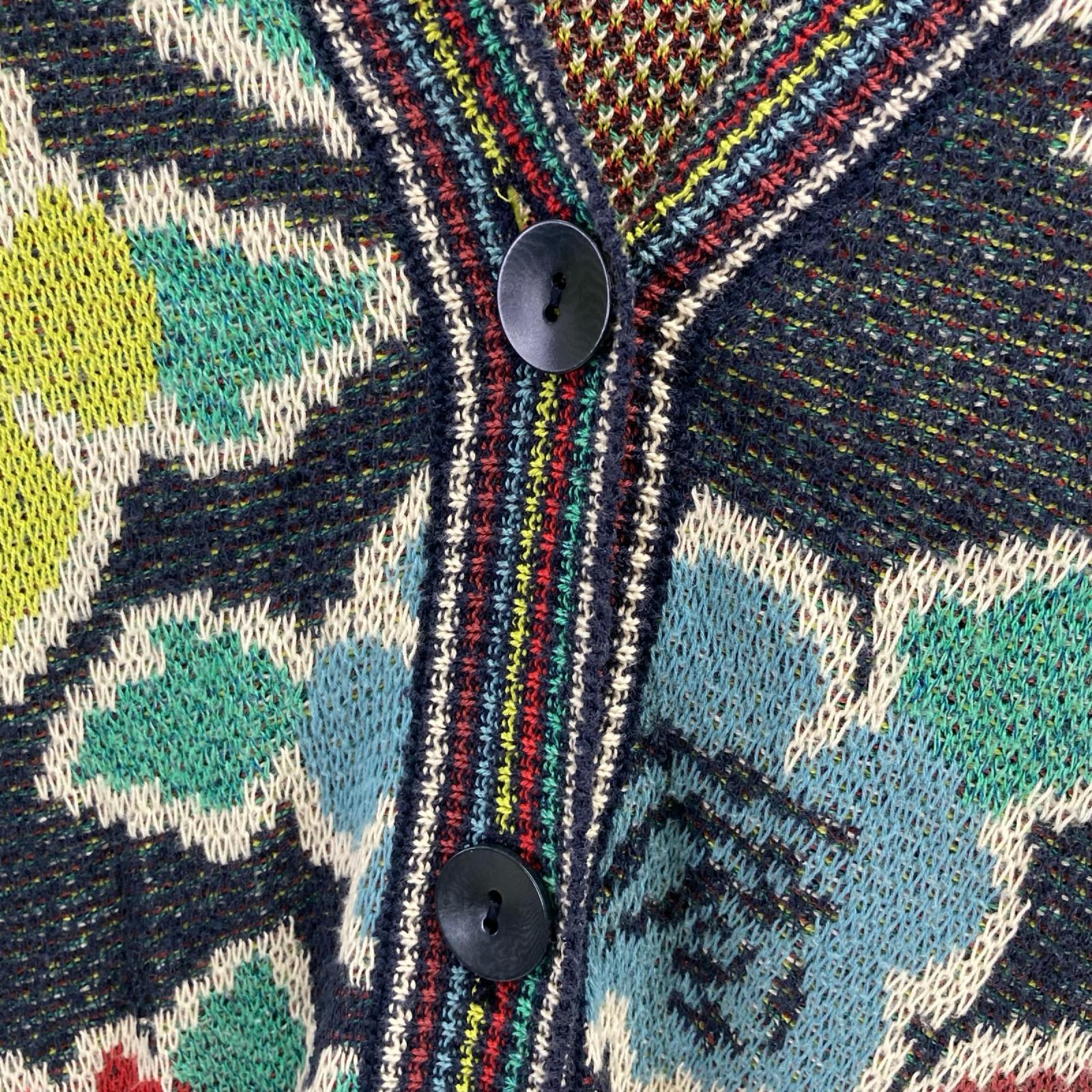 MISSONI SPORT ミッソーニスポーツ マルチカラー フラワー柄 ポケット Vネックカーディガン トップス