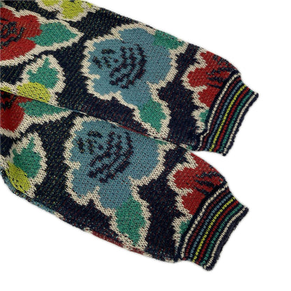MISSONI SPORT ミッソーニスポーツ マルチカラー フラワー柄 ポケット Vネックカーディガン トップス