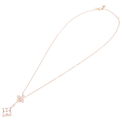 LOUIS VUITTON ルイヴィトン 新品仕上げ済み Au750 Q94676 マザーオブパール ダイヤモンド ペンダントスターブロッサム ネックレス