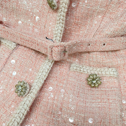 Self Portrait セルフポートレイト PF24-948M-P Pink Boucle Midi Dress ワンピース