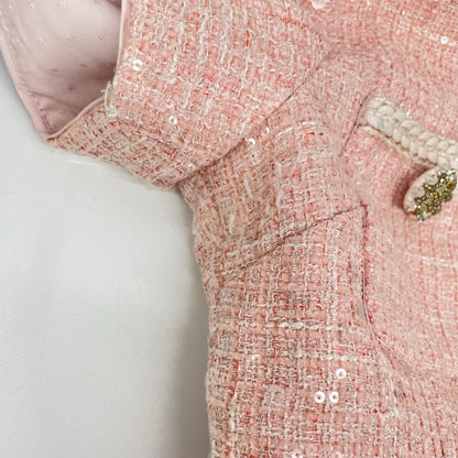 Self Portrait セルフポートレイト PF24-948M-P Pink Boucle Midi Dress ワンピース