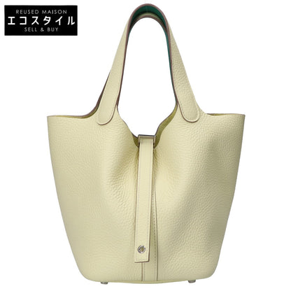 HERMES エルメス 美品 W刻 トリヨン ピコタンロック18/PM エクラ ハンドバッグ