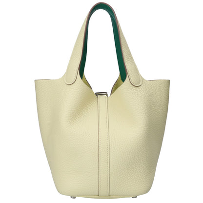HERMES エルメス 美品 W刻 トリヨン ピコタンロック18/PM エクラ ハンドバッグ