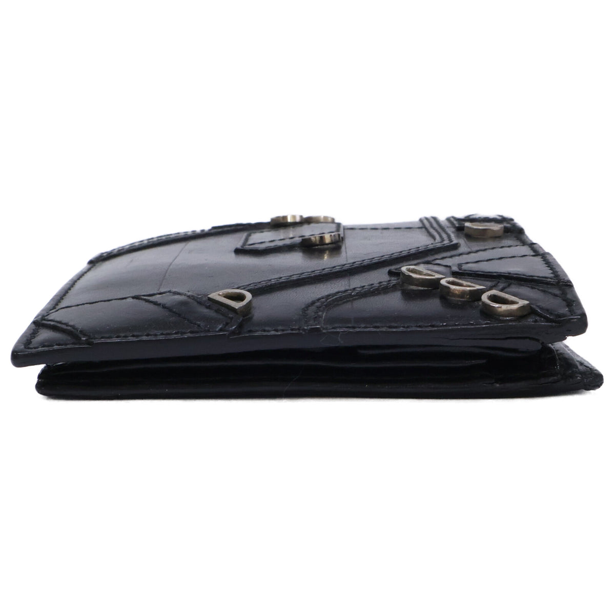 Dior HOMME ディオールオム エディ期 04LU 1023 レザーパッチワーク D金具 二つ折り財布 二つ折り財布（小銭入れあり）