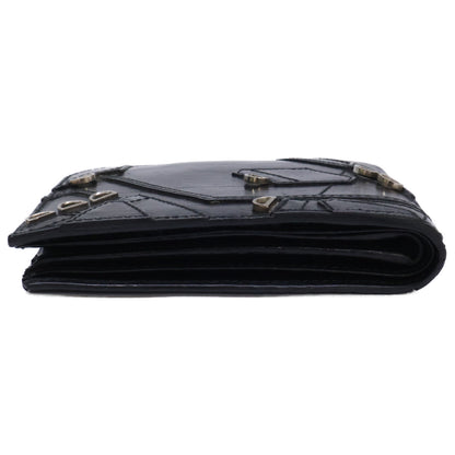 Dior HOMME ディオールオム エディ期 04LU 1023 レザーパッチワーク D金具 二つ折り財布 二つ折り財布（小銭入れあり）