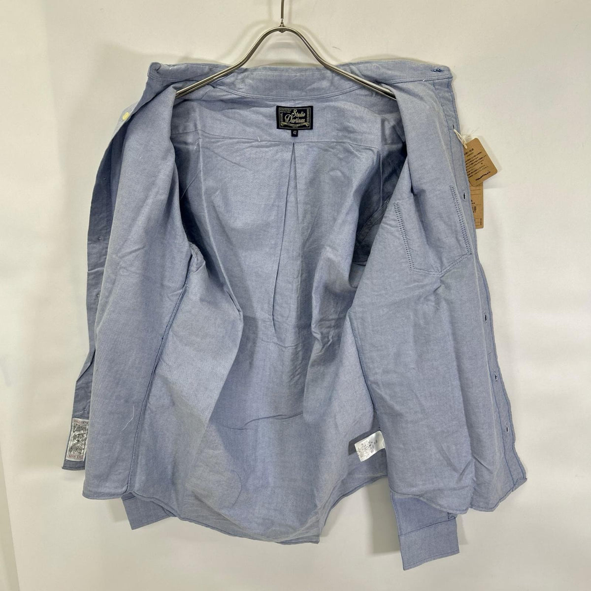 STUDIO D'ARTISAN ステュディオダルチザン 5582 サックス スヴィンゴールドシャツ トップス