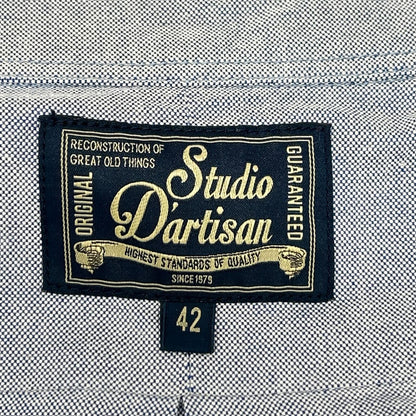 STUDIO D'ARTISAN ステュディオダルチザン 5582 サックス スヴィンゴールドシャツ トップス