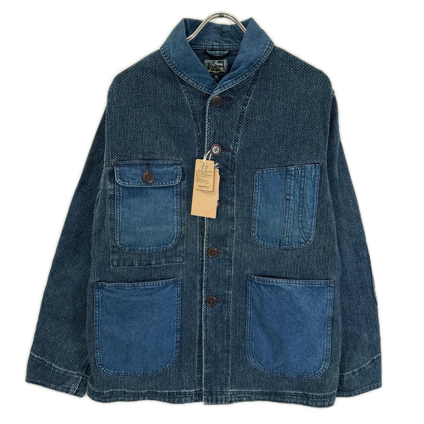 STUDIO D'ARTISAN ステュディオダルチザン 4425U 刺し子 ショールカラー ジャケット ジャケット