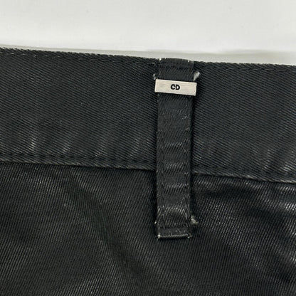 Dior HOMME ディオールオム 003D000TX027 ブラック ワックスコーティング スキニーパンツ ボトムス