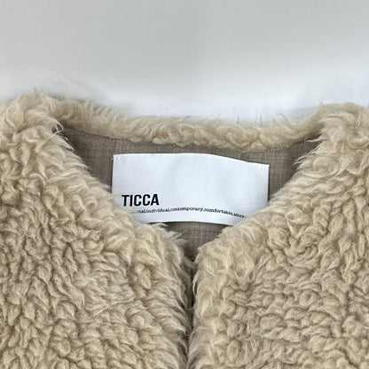 TICCA ティッカ 0253410082 TBEA-082 25年 ベージュ ウールファーショートコート コート