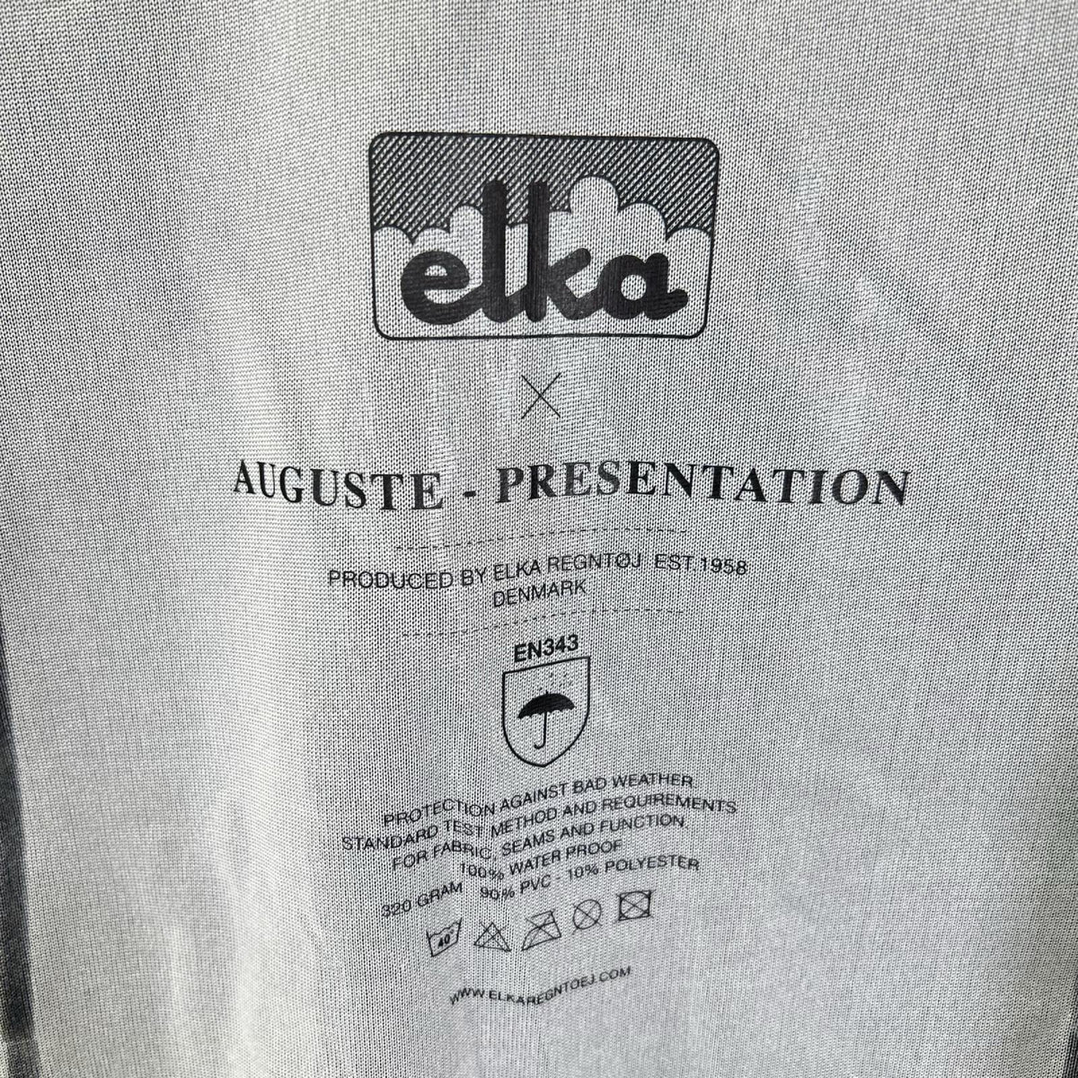 その他ブランド 【AUGUSTE-PRESENTATION】×【Elka】ブラック フードレインコート コート