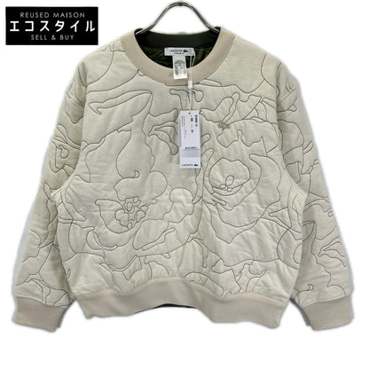 Lacoste ラコステ SF2686-10 カーキオリーブ リバーシブル キルティング クルーネック トップス