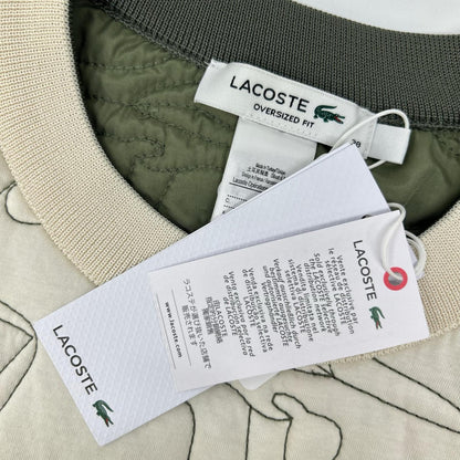 Lacoste ラコステ SF2686-10 カーキオリーブ リバーシブル キルティング クルーネック トップス