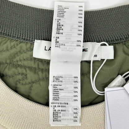 Lacoste ラコステ SF2686-10 カーキオリーブ リバーシブル キルティング クルーネック トップス