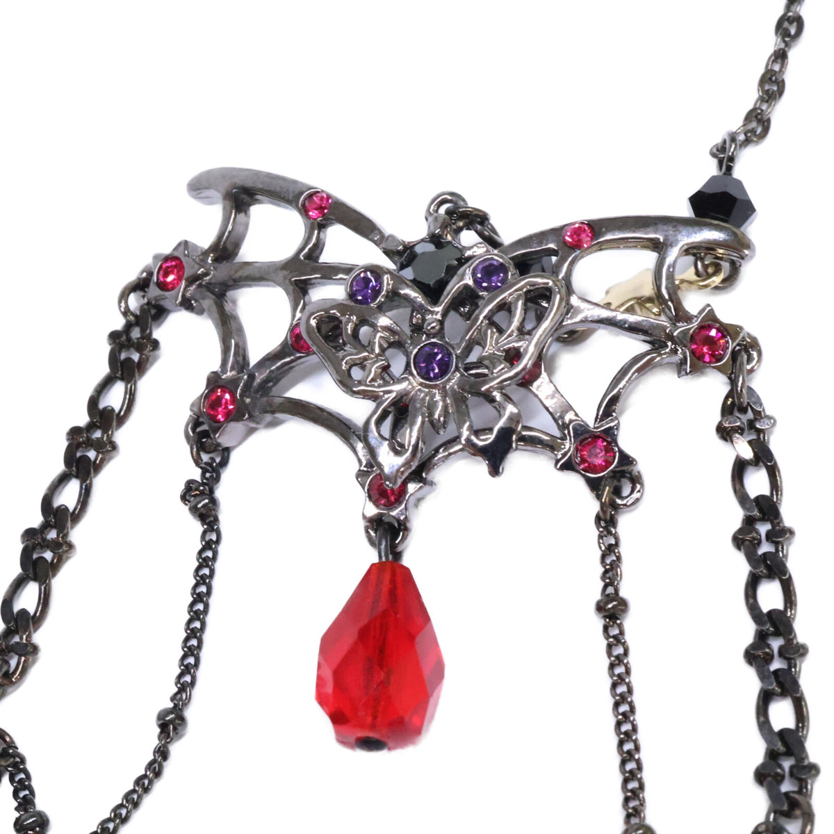 ANNA SUI アナスイ 【美品】ハロウィンコレクション 蜘蛛の巣/蝶/コウモリモチーフ リング付 ブレスレット
