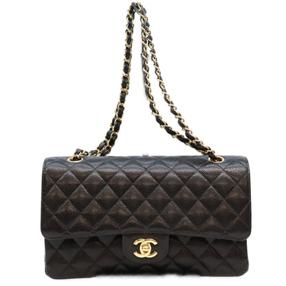 CHANEL シャネル 10番 A01112 黒 内黒 キャビア GP金具 マトラッセ25 ショルダーバッグ ショルダーバッグ