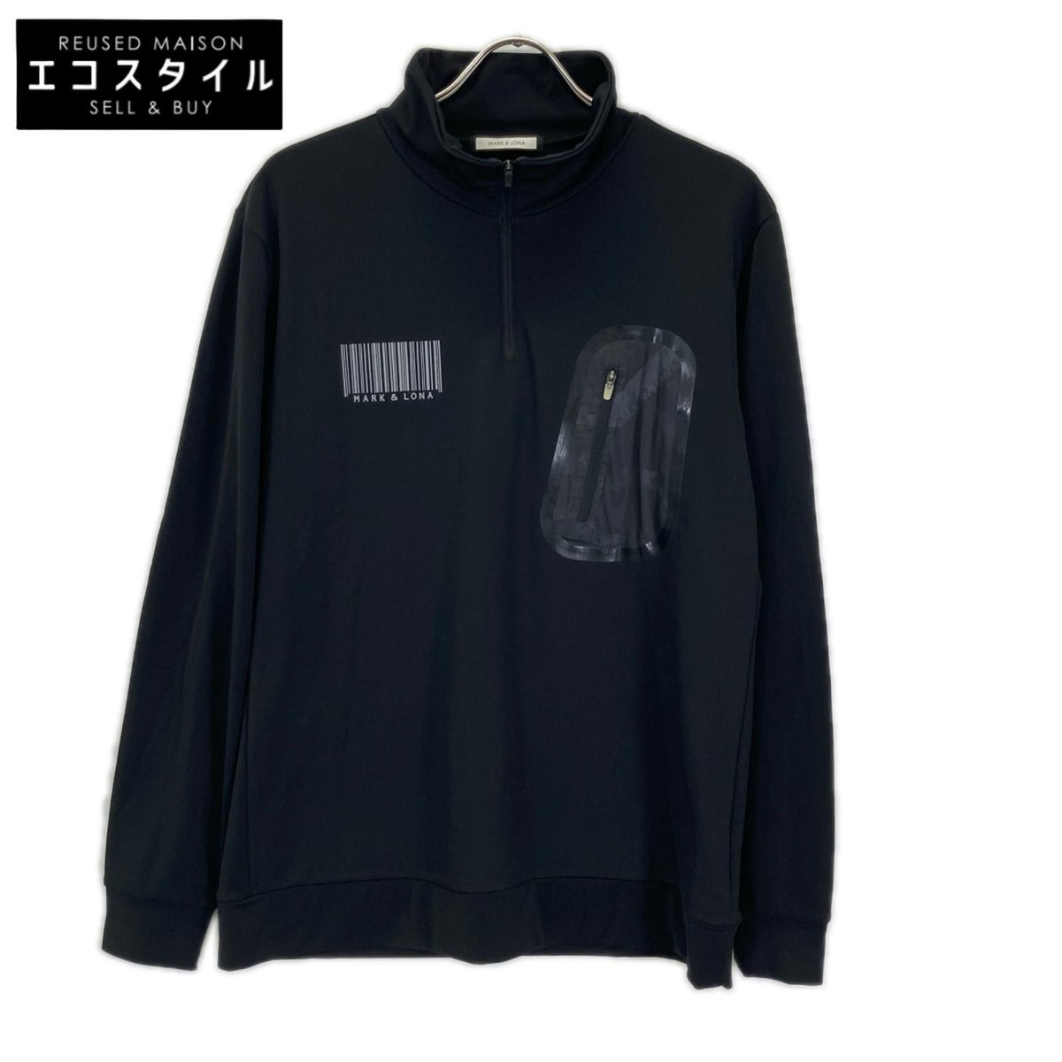 MARK&LONA マークアンドロナ 19AW ブラック ハーフジップ ジャージー ロンT トップス トップス