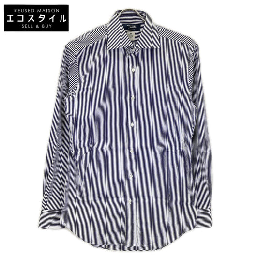 Maker's Shirt鎌倉 Maker's Shirt鎌倉 ネイビー THOMAS MASONブロードクロス(ポプリン) ストライプ シャツ トップス